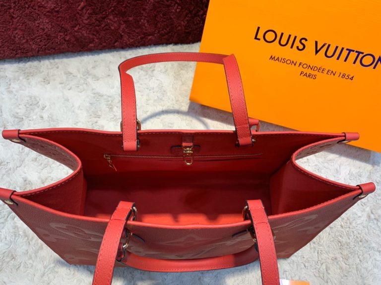louis vuitton canta on the go kirmizi 41x34 ithal