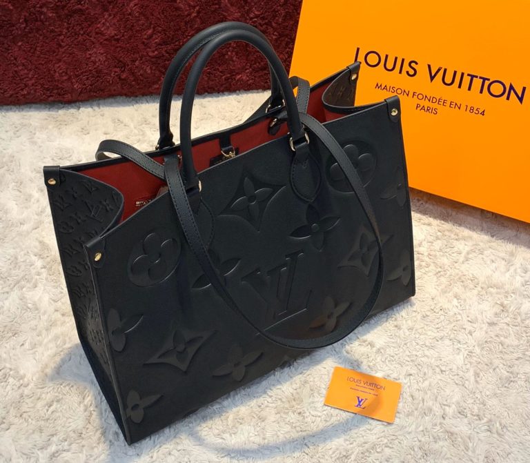 louis vuitton canta on the go siyah 41x34 ithal