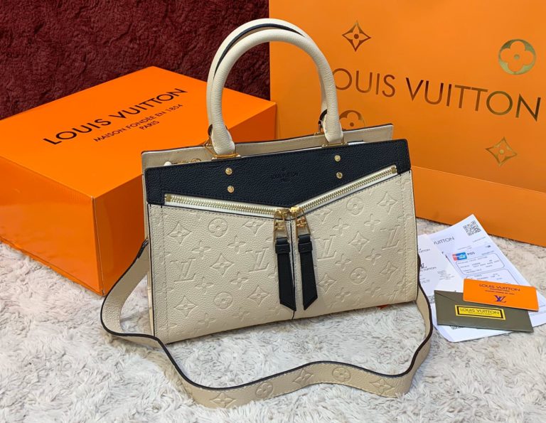 louis vuitton canta sully pm ithal krem 30x22 cm