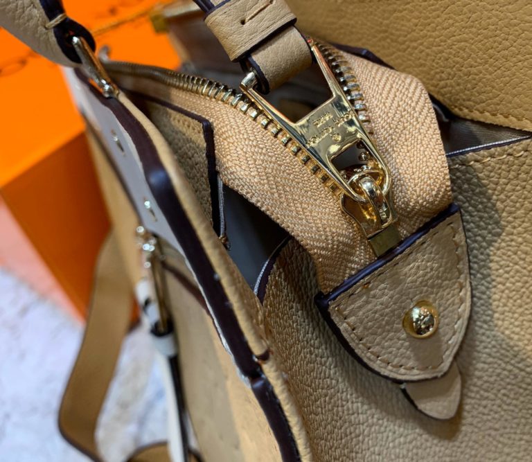 louis vuitton canta sully pm ithal sari krem 30x22 cm