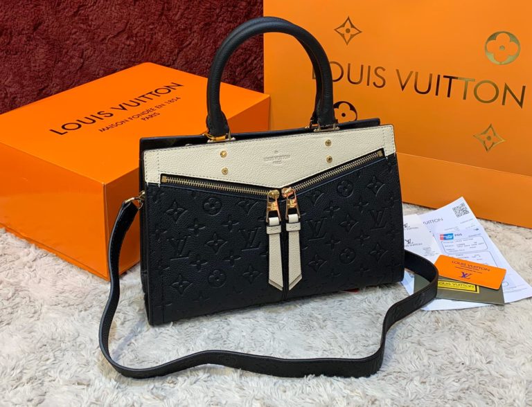 louis vuitton canta sully pm ithal siyah krem 30x22 cm