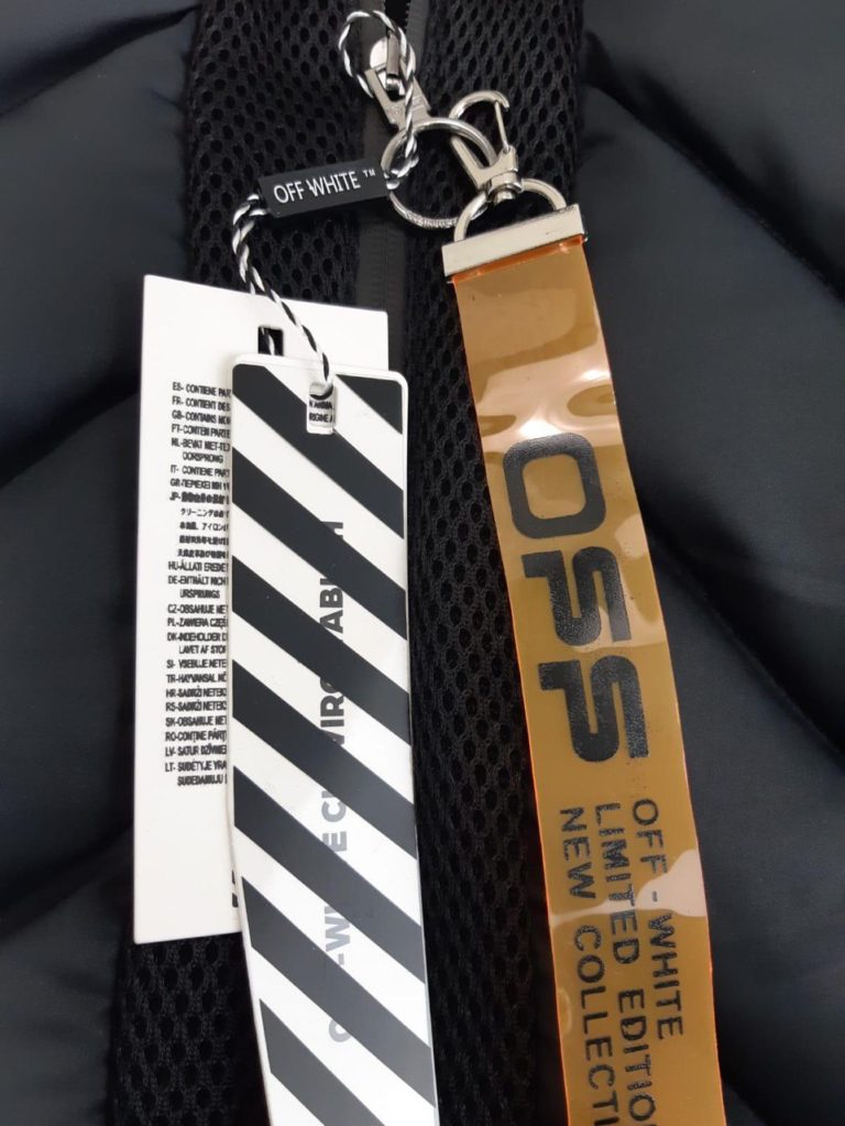 off white yelek gilet erkek siyah microgel