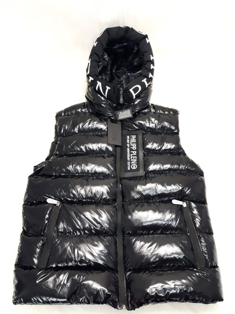 philipp plein yelek siyah erkek yelek microgel