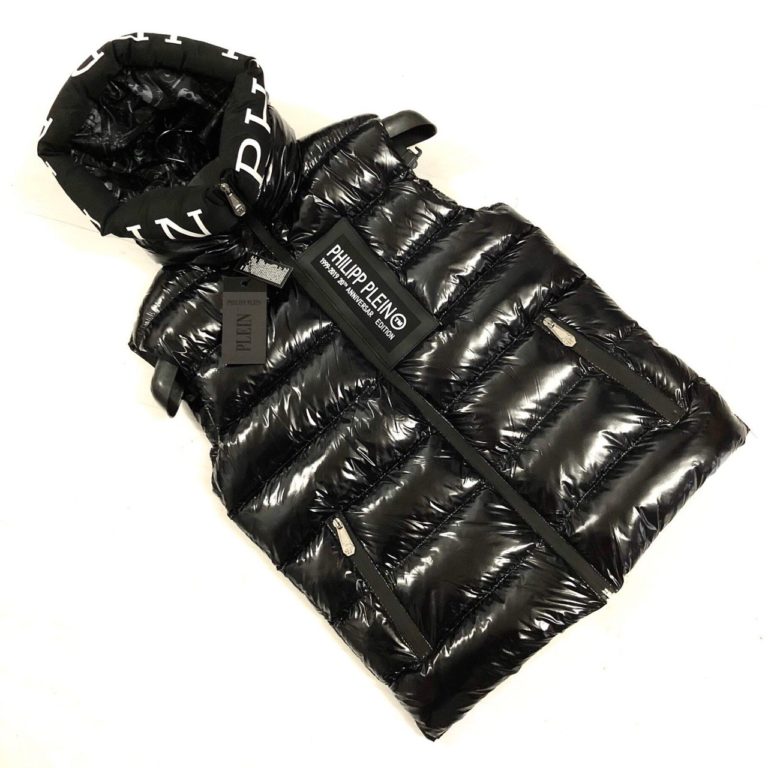 philipp plein yelek siyah erkek yelek microgel