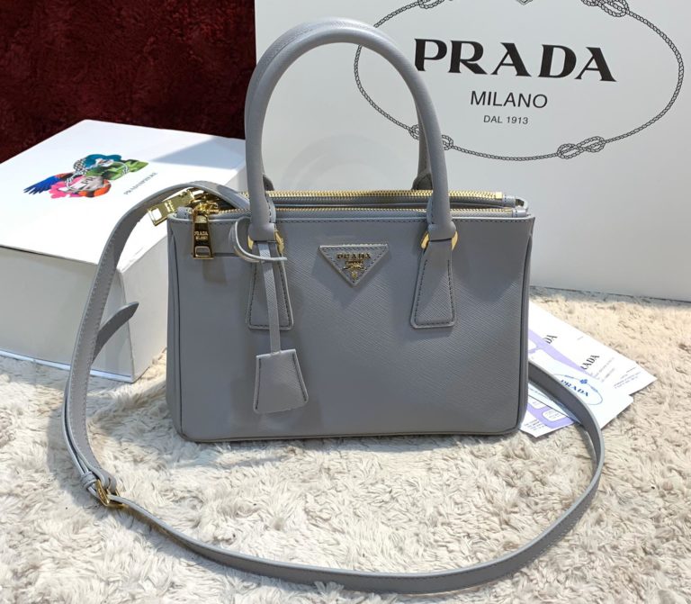 prada canta saffiano galleria gri 27x18