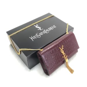 ysl saint laurent canta medium kate tassel bordo gold
