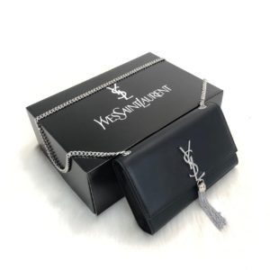 ysl saint laurent canta medium kate tassel chain siyah silver