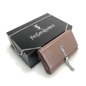 ysl saint laurent canta medium kate tassel vizon silver