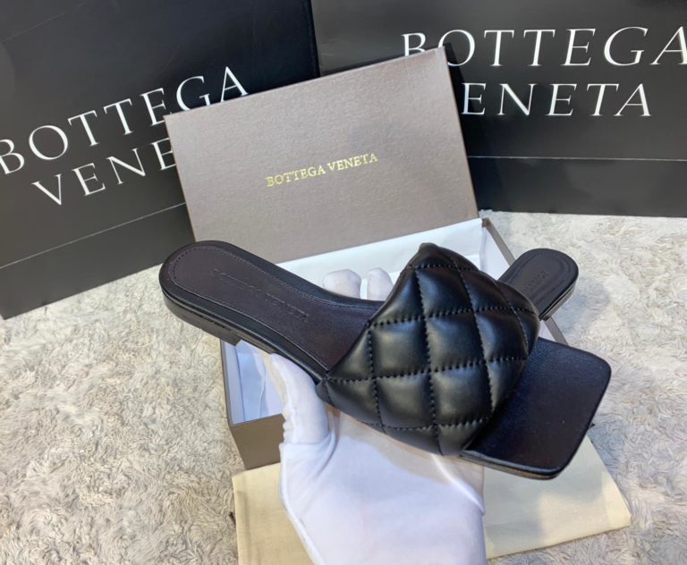 bottega terlik siyah hakiki deri