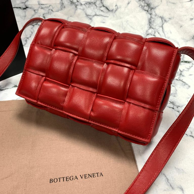 bottega vanetta canta Padded Cassette kirmizi 26x18cm