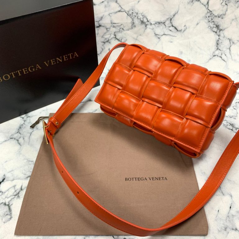 bottega vanetta canta Padded Cassette turuncu 26x18cm