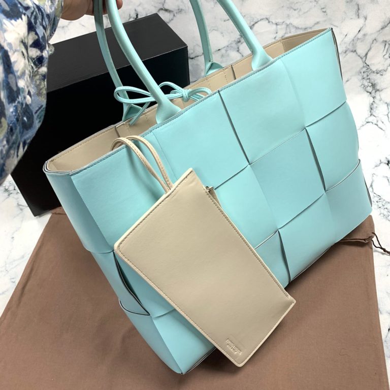 bottega vanetta canta veneta tote mavi deri 41x31x11
