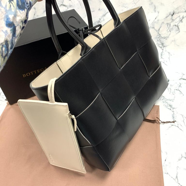 bottega vanetta canta veneta tote siyah deri 41x31x11