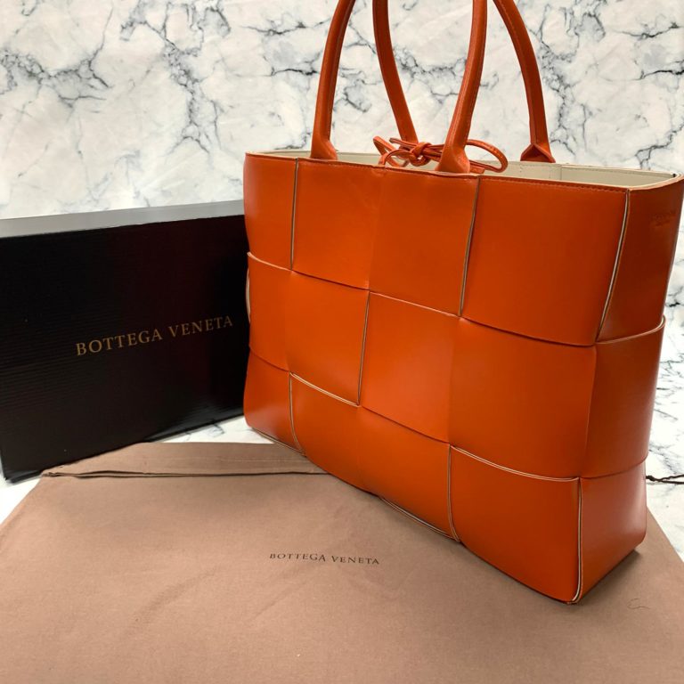bottega vanetta canta veneta tote turuncu deri 41x31x11