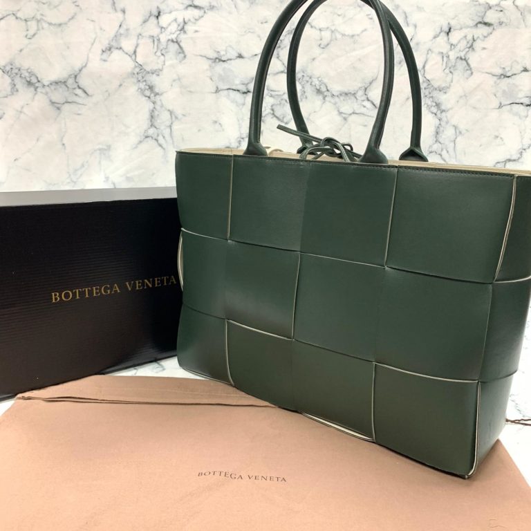 bottega vanetta canta veneta tote yesil deri 41x31x11