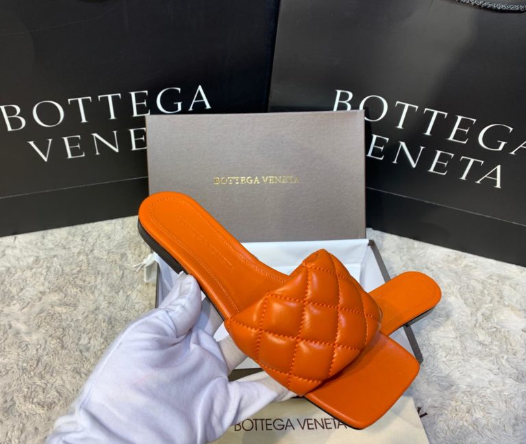 bottega vanetta terlik topuklu turuncu