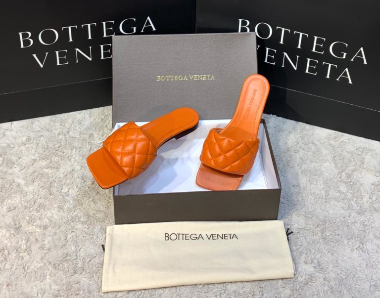 bottega vanetta terlik topuklu turuncu