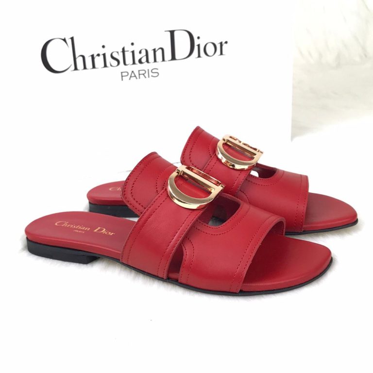 christian dior terlik kirmizi ic dis deri