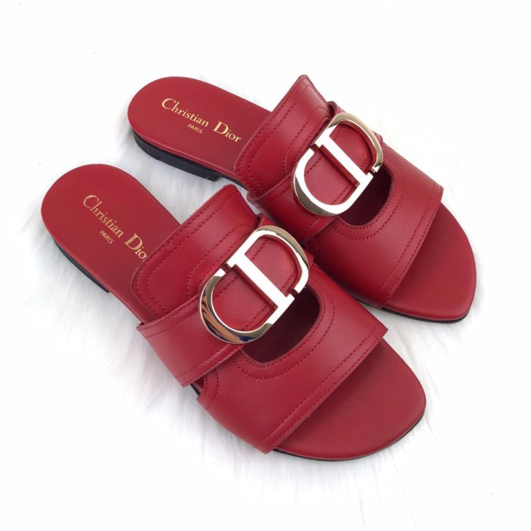 christian dior terlik kirmizi ic dis deri