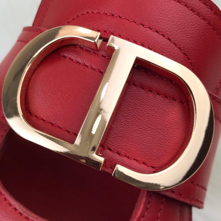 christian dior terlik kirmizi ic dis deri