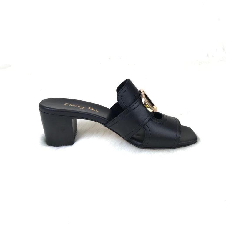 christian dior terlik siyah topuklu ic dis deri