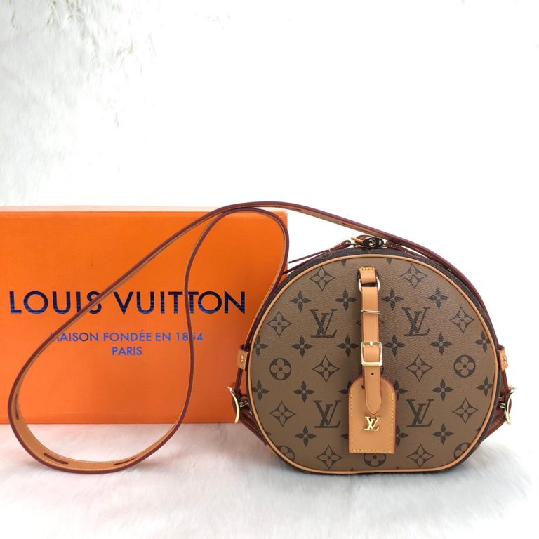 louis vuitton canta boite vejital kahve 22x20x8cm