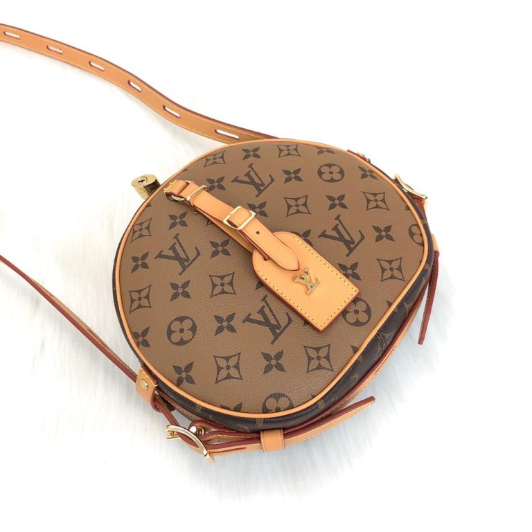 louis vuitton canta boite vejital kahve 22x20x8cm
