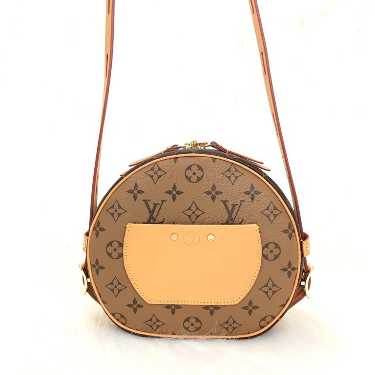 louis vuitton canta boite vejital kahve 22x20x8cm
