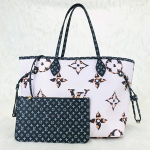louis vuitton canta neverfull beyaz buyuk logolu 31x28x17