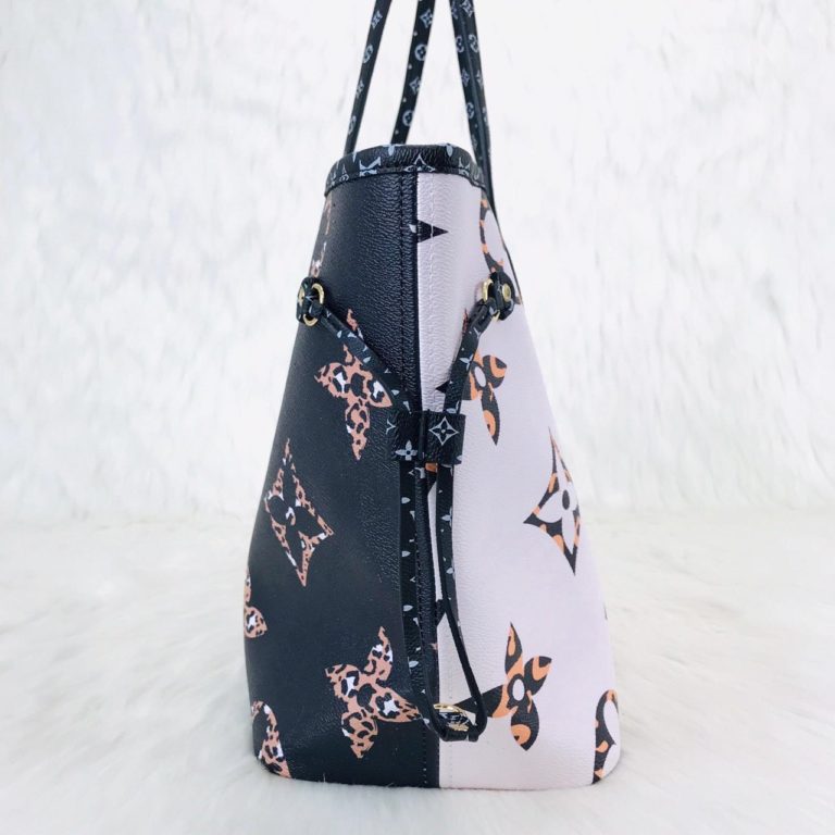 louis vuitton canta neverfull beyaz buyuk logolu 31x28x17