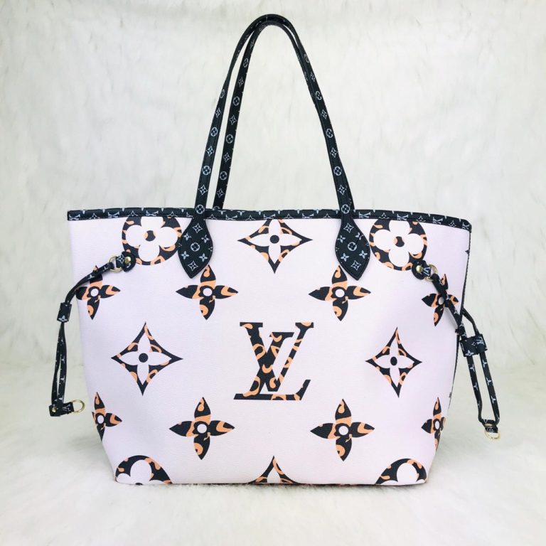 louis vuitton canta neverfull beyaz buyuk logolu 31x28x17