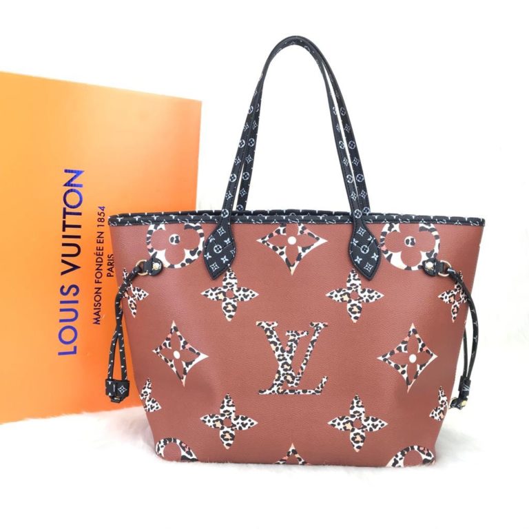 louis vuitton canta neverfull buyuk logo 31x28x17