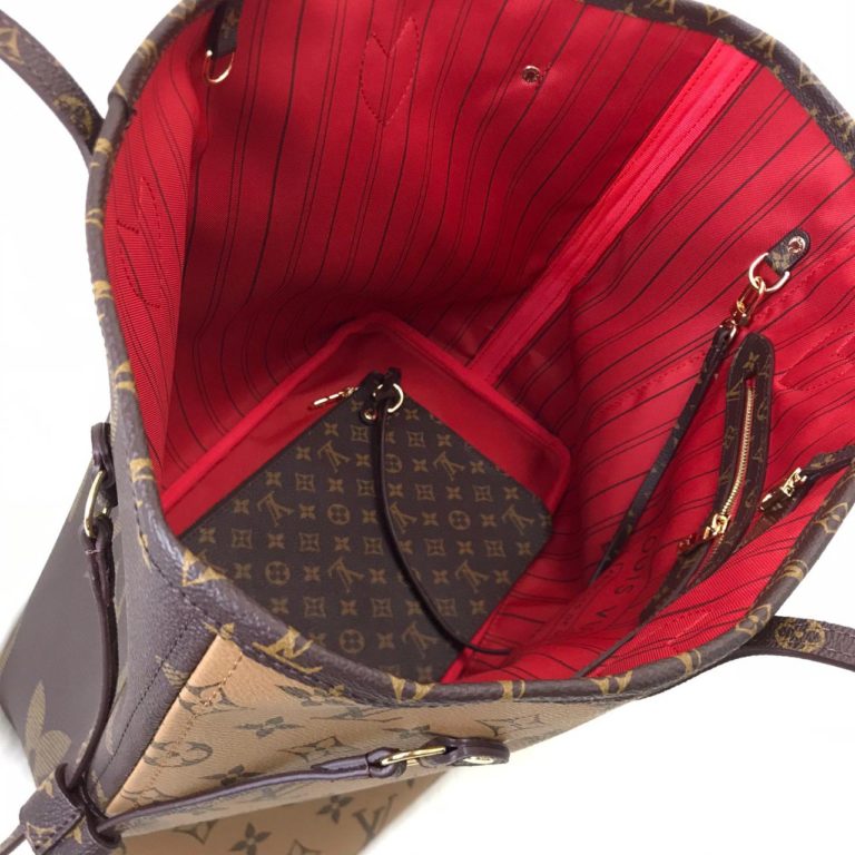 louis vuitton canta neverfull buyuk logolu 31x28x17