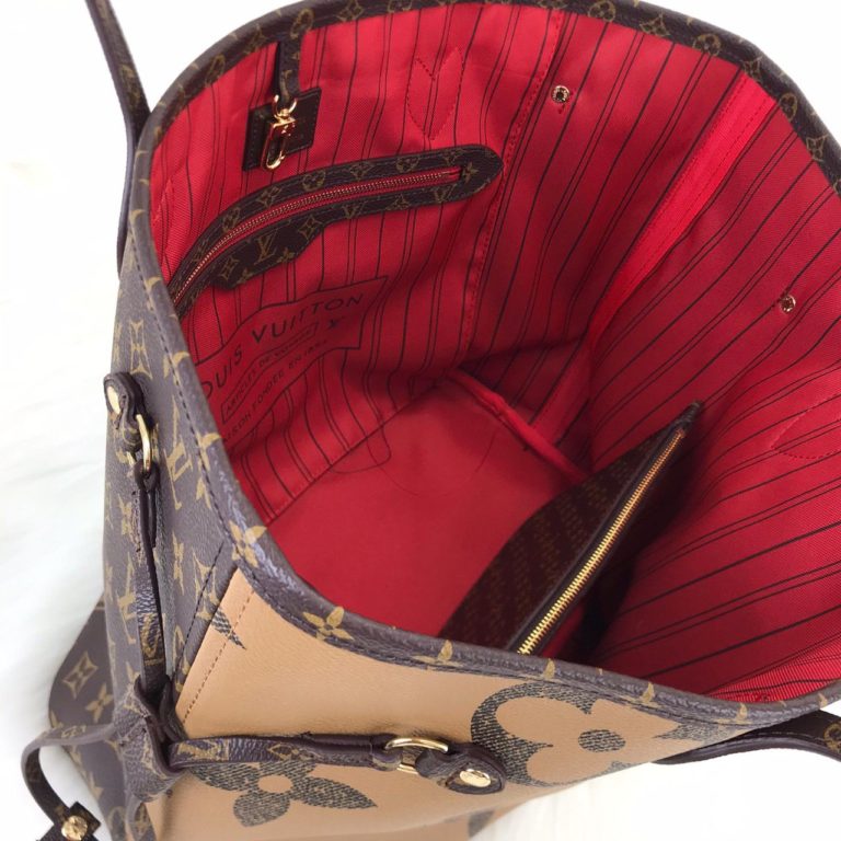 louis vuitton canta neverfull mono buyuk logolu 31x28x17