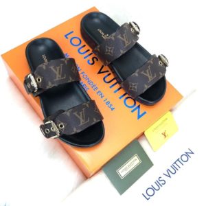 louis vuitton terlik Bom Dia ortapedik deri 3cm topuk
