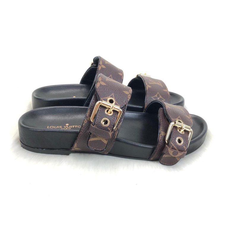louis vuitton terlik Bom Dia ortapedik deri 3cm topuk