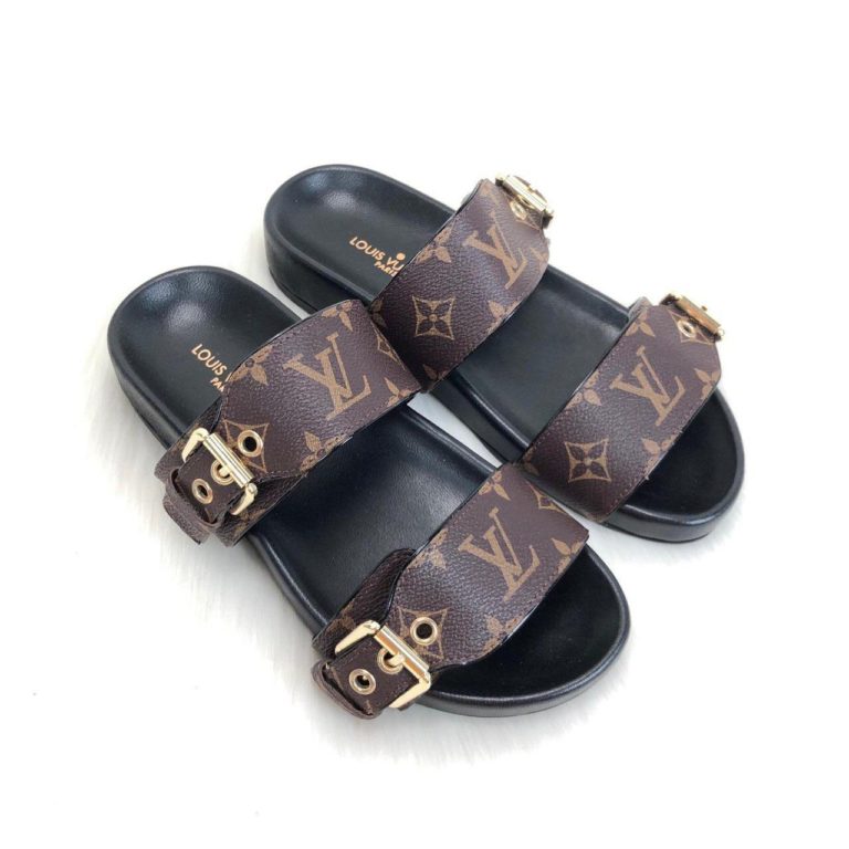 louis vuitton terlik Bom Dia ortapedik deri 3cm topuk