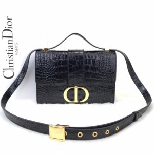Christian Dior canta 30 montaigne siyah gold aksesuar 24x16x5 cm