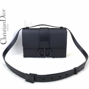 Christian Dior canta 30 montaigne siyah siyah aksesuar 24x16x5 cm