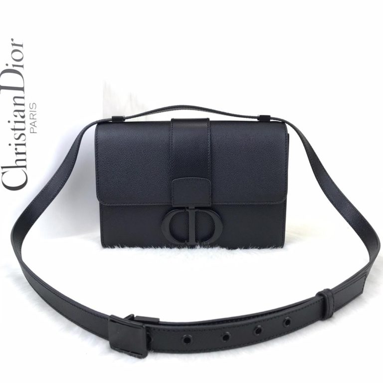 Christian Dior canta 30 montaigne siyah siyah aksesuar 24x16x5 cm