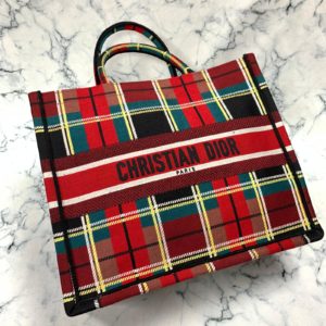 Christian Dior canta Book Tote Oblique kirmizi 41x32 cm
