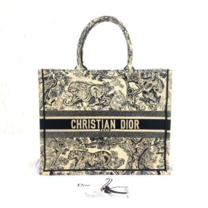 Christian Dior canta Book Tote Oblique krem 41x32 cm