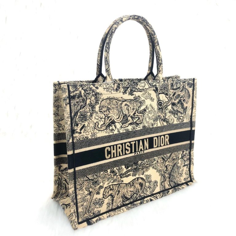 Christian Dior canta Book Tote Oblique krem 41x32 cm