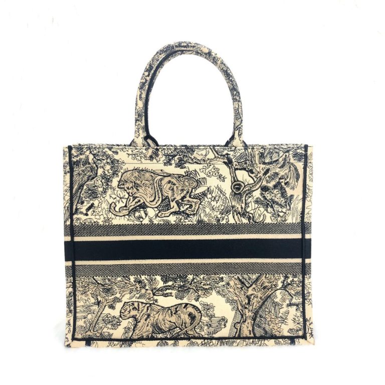 Christian Dior canta Book Tote Oblique krem 41x32 cm