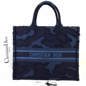 Christian Dior canta Book Tote Oblique mavi 41x32 cm
