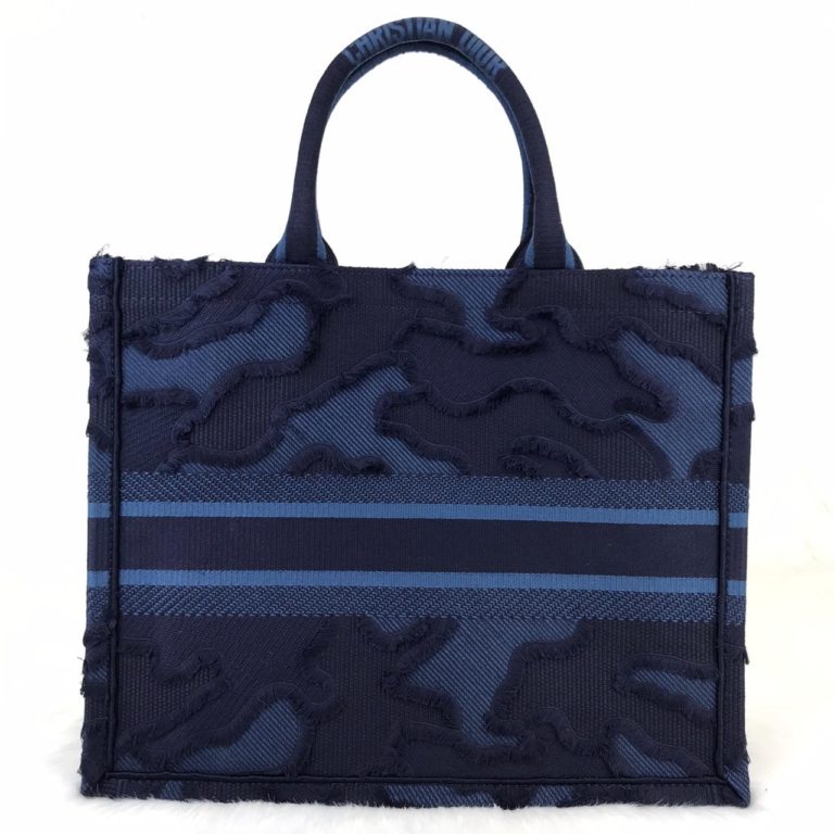 Christian Dior canta Book Tote Oblique mavi 41x32 cm