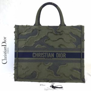 Christian Dior canta Book Tote Oblique yesil 41x32 cm
