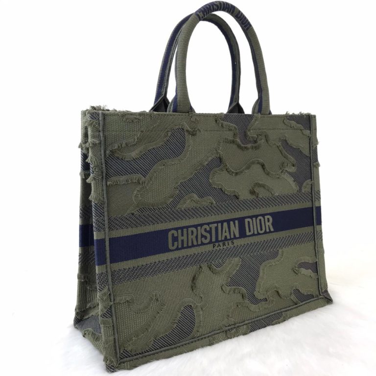 Christian Dior canta Book Tote Oblique yesil 41x32 cm