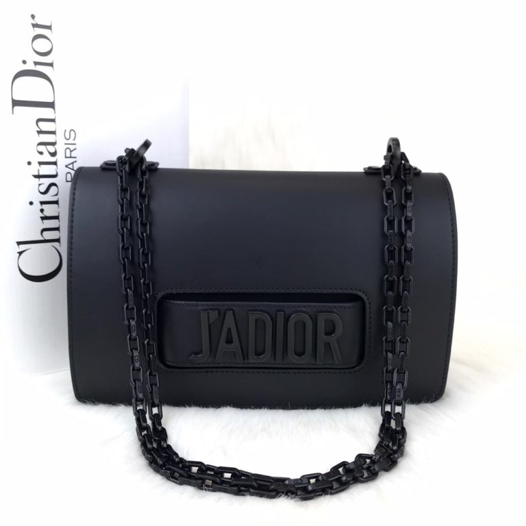 Christian Dior canta Jadior  hakiki deri siyah 26x17 cm