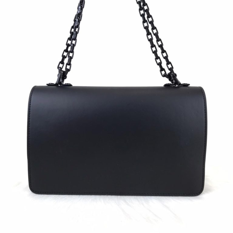 Christian Dior canta Jadior  hakiki deri siyah 26x17 cm